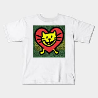 Funny Keith Haring, Happy Cat lover Kids T-Shirt